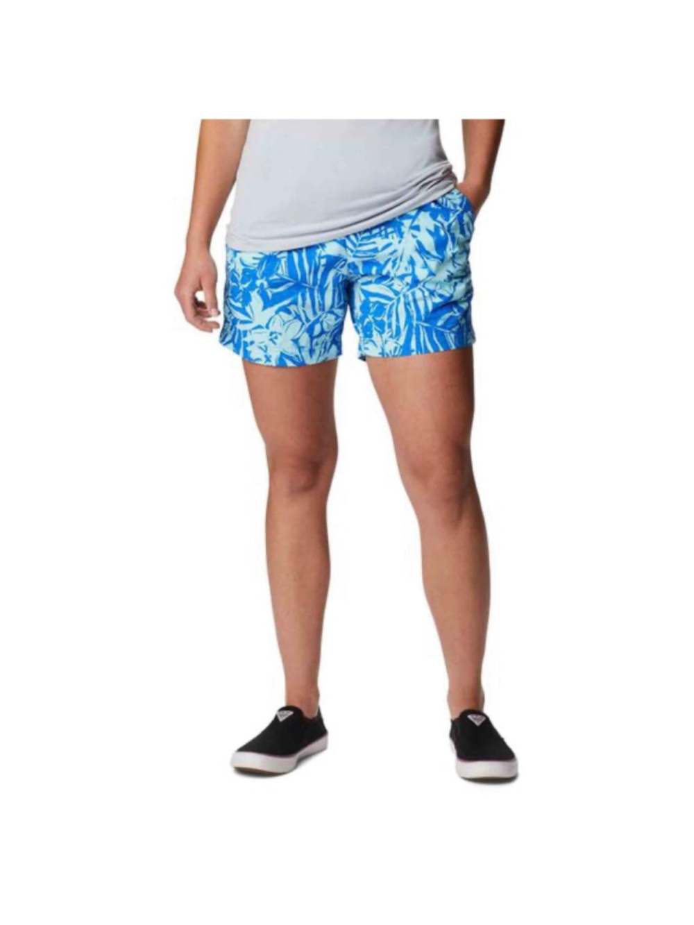 Women's Columbia Backcast Water Shorts XXL 5” Blue Floral